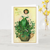 St. Patrick's Day Lady,  Kaart (Gele Bloem)