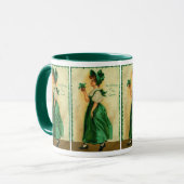  St. Patrick's Day Lass Dearing Green Mok (Voorkant links)