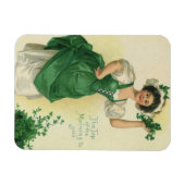  St. Patrick's Day Lass, Lucky Shamrocks Magneet (Horizontaal)