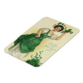  St. Patrick's Day Lass, Lucky Shamrocks Magneet (Linkerzijde)