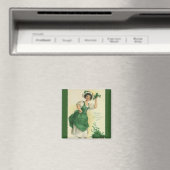 St. Patrick's Day Lass, Lucky Shamrocks Magneet (Insitu (Vaatwasser))