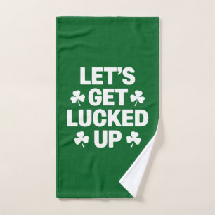 St. Patrick's Day Laten we geluk hebben Ierse klav Handdoek