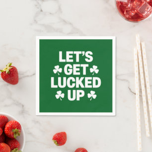 St. Patrick's Day Laten we geluk hebben Ierse klav Servet