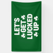 St. Patrick's Day Laten we geluk hebben Ierse klav Spandoek (Verticaal)