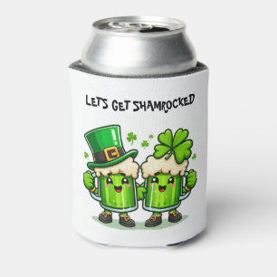 St. Patrick's Day Laten we geschokt groen bier kri Blikjeskoeler