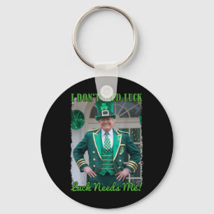 St Patricks Day Leaf Clover Trump Leprechaun Luck Sleutelhanger