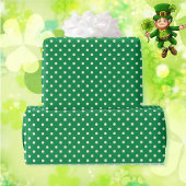 St. Patrick's Day Lente Groene Polka Dots Cadeaupapier
