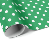 St. Patrick's Day Lente Groene Polka Dots Cadeaupapier (Rol Hoek)
