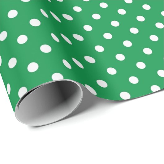St. Patrick's Day Lente Groene Polka Dots Cadeaupapier (Rol Hoek)