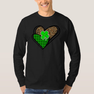 St Patrick's Day Leopard Heart Green Buffalo Pset T-shirt