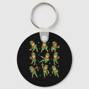 St Patricks Day Leprechaun Baseball Player boys Gi Sleutelhanger