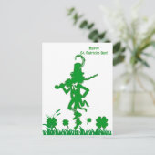 St. Patrick's Day Leprechaun Briefkaart (Staand voorkant)
