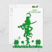 St. Patrick's Day Leprechaun Briefkaart (Voorkant / Achterkant)