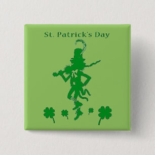 St. Patrick's Day Leprechaun Button