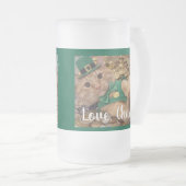 St Patrick's Day Leprechaun Cat  Matglas Bierpul (Voorkant rechts)