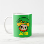 St. Patrick's Day Leprechaun Custom Kids Green Mug (Gauche)