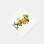 St. Patrick's Day Leprechaun en gouden munten Servet (Hoek)