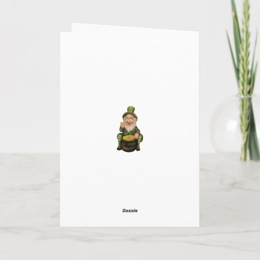 St. Patrick's Day Leprechaun Funny Greeting Kaart (Achterkant)