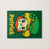 St. Patricks Day Leprechaun - Gepersonaliseerde Ki Legpuzzel (Horizontaal)
