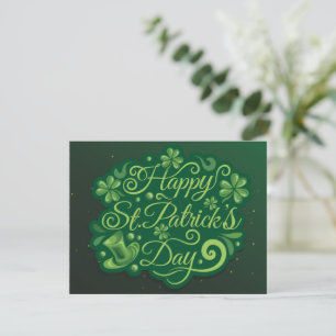St. Patrick's Day Leprechaun Hoed Shamrocks Iers Feestdagenkaart