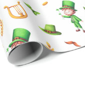 St Patrick's Day Leprechaun Iers Cadeaupapier (Rol Hoek)