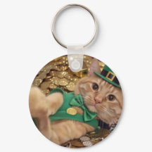 St. Patrick's Day Leprechaun Kat Sleutelhanger