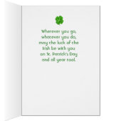 St. Patrick's Day Leprechaun Luck Custom Name (Binnen (Rechts))