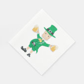 St Patrick's Day Leprechaun met bier Mokken Servet (Hoek)