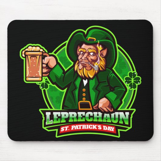 St. Patrick's Day Leprechaun Muismat (Voorkant)