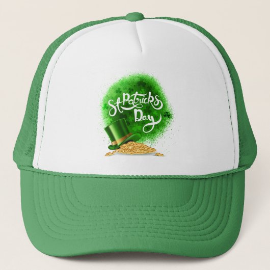 St Patrick's Day Leprechaun Pet en gouden munten (Voorkant)