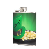 St. Patrick's Day Leprechaun-Pet en goudpot Heupfles (Links)