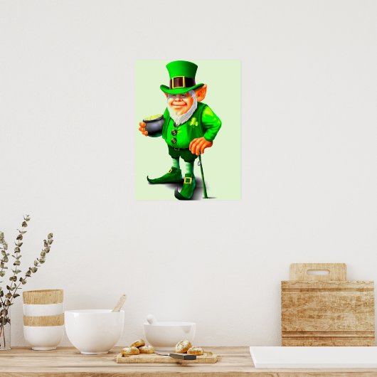ST. PATRICK'S DAY LEPRECHAUN POSTER (Keuken)