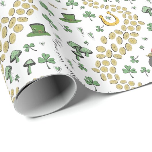 St. Patrick's Day Leprechaun Pot of Gold Cadeaupapier (Rol Hoek)