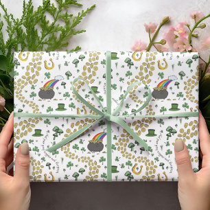 St. Patrick's Day Leprechaun Pot of Gold Cadeaupapier