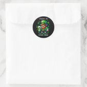 St Patrick's Day Leprechaun | Proost op groen bier Ronde Sticker (Tas)