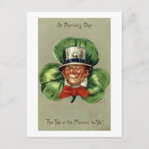 St Patrick's Day Leprechaun Repro 1908 Briefkaart