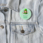 St. Patrick's day leprechaun Ronde Button 5,7 Cm (In situ)