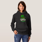 St Patrick's Day Leprechaun Shamrock Poodle Dog Ir Hoodie (Voorkant volledig)
