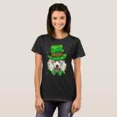 St Patrick's Day Leprechaun Shamrock Poodle Dog Ir T-shirt (Voorkant volledig)