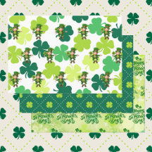 St. Patrick's Day Leprechaun Shamrocks Green