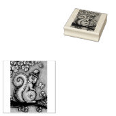 ST. PATRICK'S DAY LEPRECHAUN SQUIRREL RUBBER STEMP 	RUBBERSTEMPEL (Gestempeld)