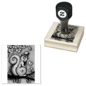 ST. PATRICK'S DAY LEPRECHAUN SQUIRREL RUBBER STEMP RUBBERSTEMPEL (Gestempeld)
