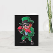 St Patricks Day Leprechaun toont boksvaardigheden Kaart (Voorkant)