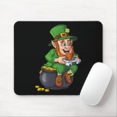 St Patricks Day Leprechaun Video Game Controller B Muismat (Met muis)