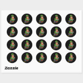 St Patricks Day Leprechaun Video Game Controller B Ronde Sticker (Vel)