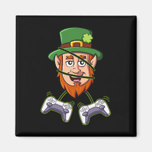 St Patricks Day Leprechaun-videospelcontrollers Magneet