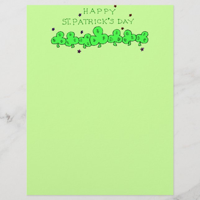St. Patrick's Day Letterhead (Voorkant)