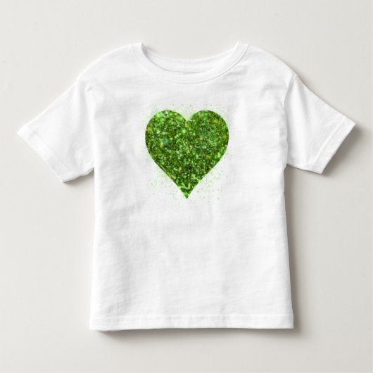 St. Patrick's day | Liefde | Groen glitterhart Kinder Shirts (Voorkant)