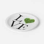 St. Patrick's day | Liefde | Groen glitterhart Papieren Bordje (Gekanteld)