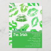 St. Patrick's Day Lips Invitation Kaart (Voorkant / Achterkant)